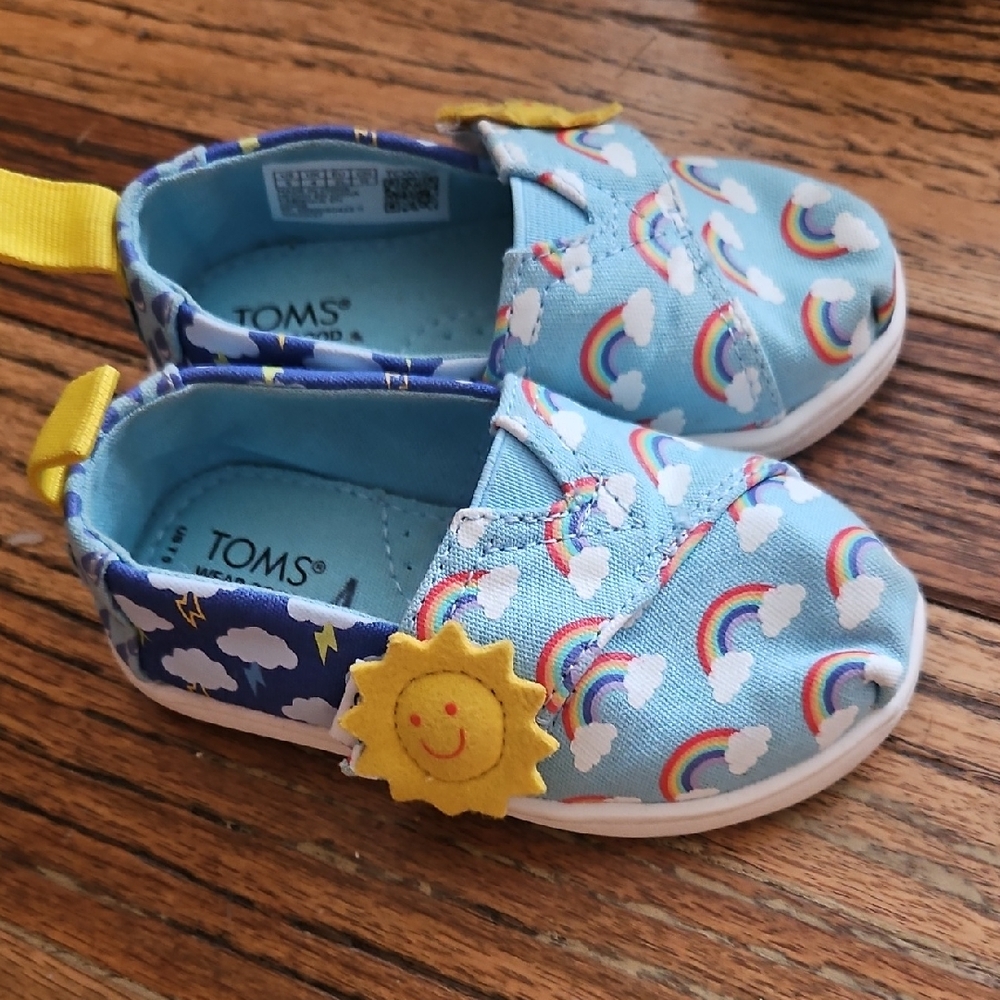TOMS Kids Rainbow Cloud Shoes - Blue